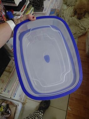 4-piece Kroger BPA-Free Durable Plastic Food Storage Container set featuring a c